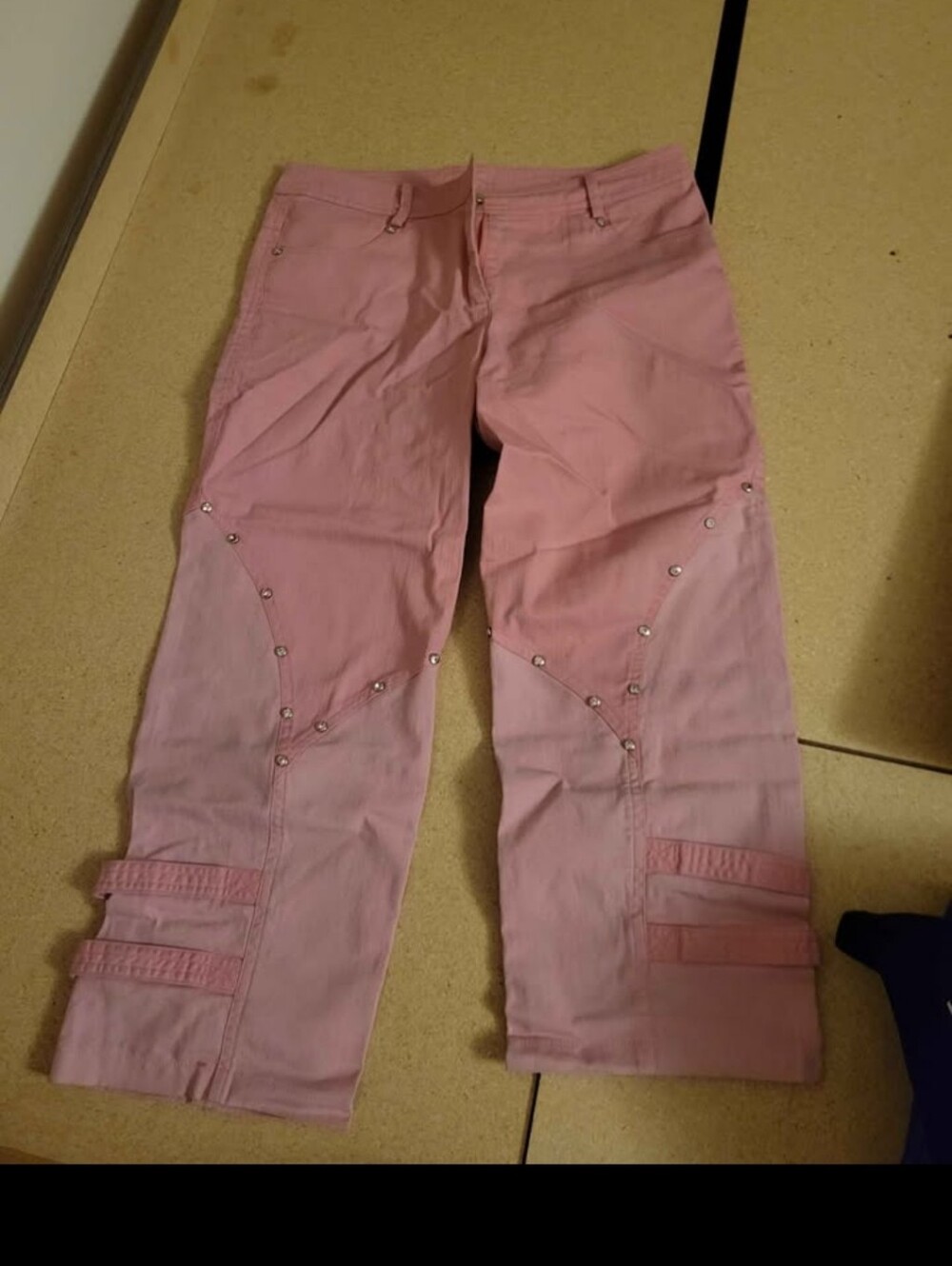 Pink Casual Cargo Pants